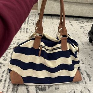 Target striped duffel bag
